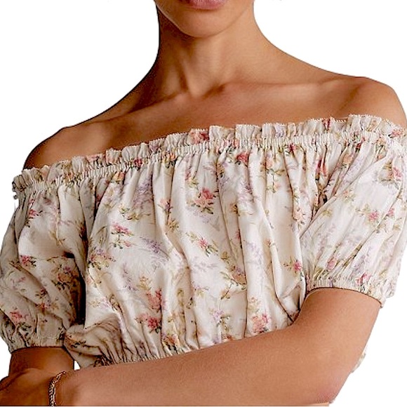COPY - NWOT - Polo by Ralph Lauren Cropped Off-Shoulder Top - Sold Out in Canad… - Picture 2 of 6